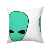 alien // fun novelty green alien plush plushie cut and sew pillow 