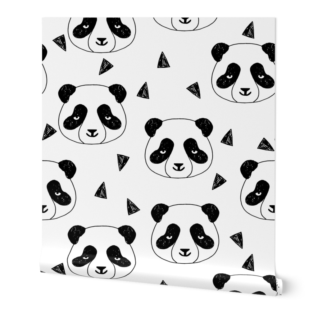 Hello Panda - Black and White by Andrea Lauren 