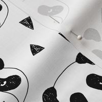 Hello Panda - Black and White by Andrea Lauren 