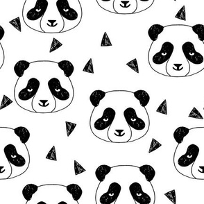 Hello Panda - Black and White by Andrea Lauren 