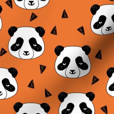 Hello Panda - Tangelo Orange by Andrea Lauren 