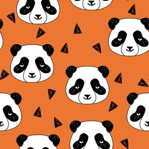 Hello Panda - Tangelo Orange by Andrea Lauren 