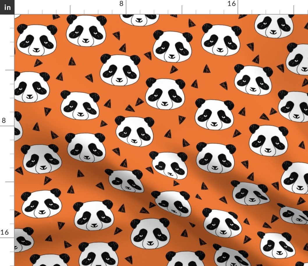 Hello Panda - Tangelo Orange by Andrea Lauren 