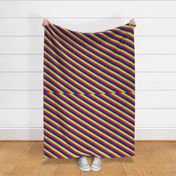 Rainbow Diagonal Stripes One Yard Design