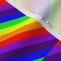 Rainbow Diagonal Stripes One Yard Design