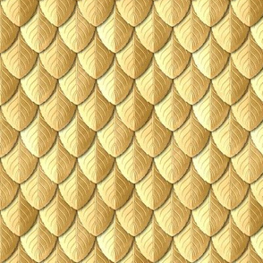 Feather Leaf Scales Armor Gold