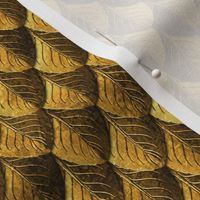 Feather Leaf Scales Armor Old Gold