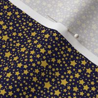 Ditsy Gold Stars on a Navy Background