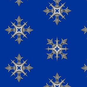 Medieval Cross Blue