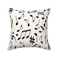 music notes on custom cream