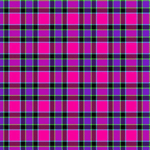 Punky Plaid 122 Pink Violet Green Turquoise