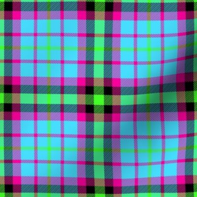 Punky Plaid 161 Turquoise Pink Green