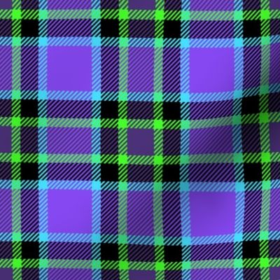 Punky Plaid 173 Violet Green Turquoise