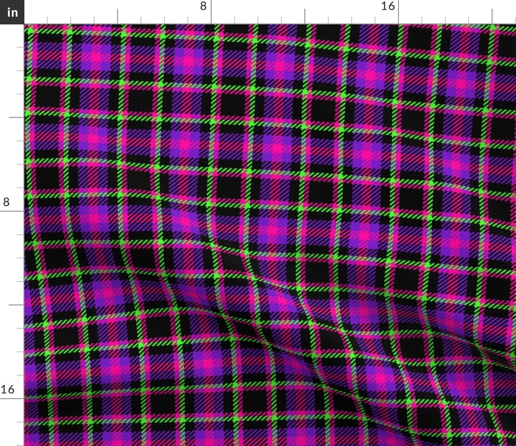 Punky Plaid 207 Violet Pink Green