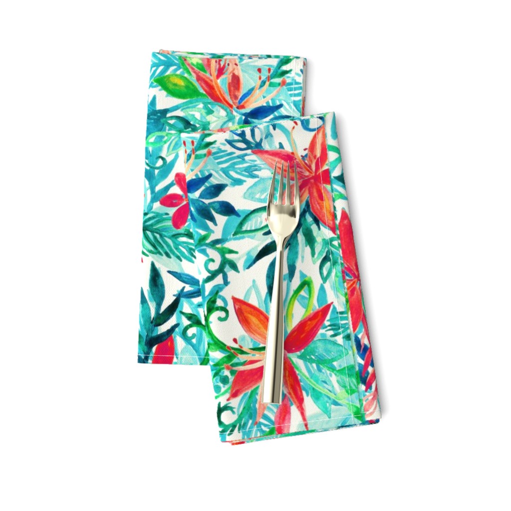 Bright Colors Tropical Watercolor Floral