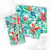 Bright Colors Tropical Watercolor Floral