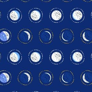 Crater moon phase polka