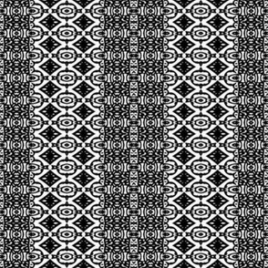 Abstract black and white diamond design 