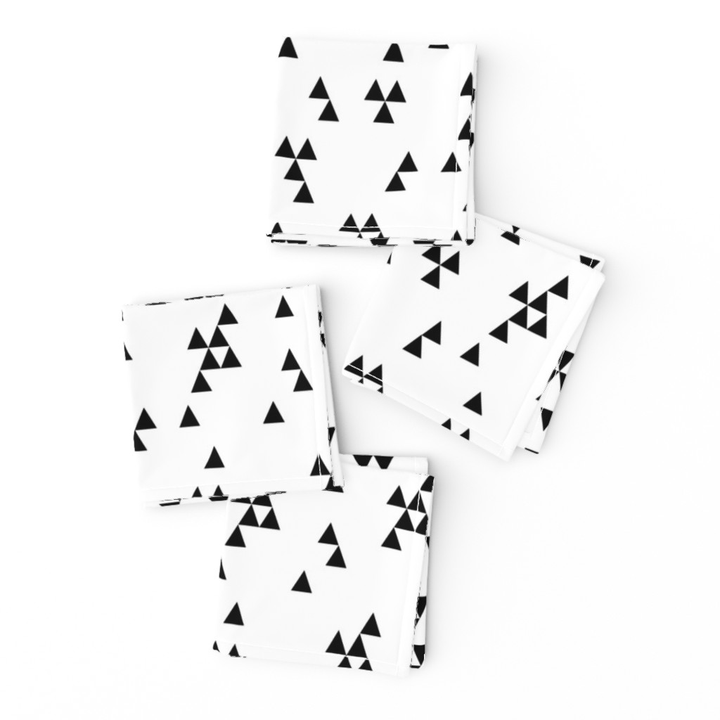 triangle fabric  // simple black and white minimal minimalist black and white kids nursery scandi 