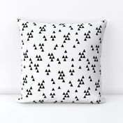 triangle fabric  // simple black and white minimal minimalist black and white kids nursery scandi 