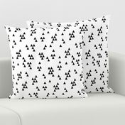 triangle fabric  // simple black and white minimal minimalist black and white kids nursery scandi 
