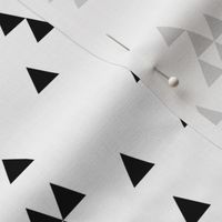 triangle fabric  // simple black and white minimal minimalist black and white kids nursery scandi 