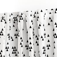 triangle fabric  // simple black and white minimal minimalist black and white kids nursery scandi 