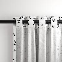 triangle fabric  // simple black and white minimal minimalist black and white kids nursery scandi 