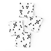 triangle fabric  // simple black and white minimal minimalist black and white kids nursery scandi 