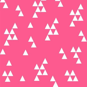 Simple Triangles - Bright Pink by Andrea Lauren