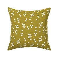 Simple Triangles - Golden Olive by Andrea Lauren