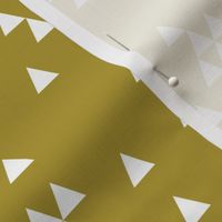 Simple Triangles - Golden Olive by Andrea Lauren