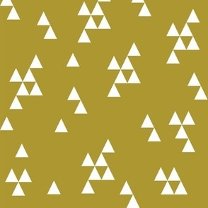 Simple Triangles - Golden Olive by Andrea Lauren