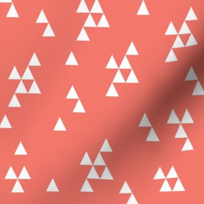 simple triangles // coral triangles triangle coral peach baby nursery girl 