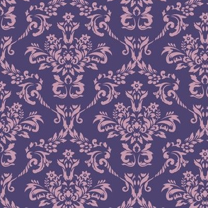 Purple Two Toned Damask