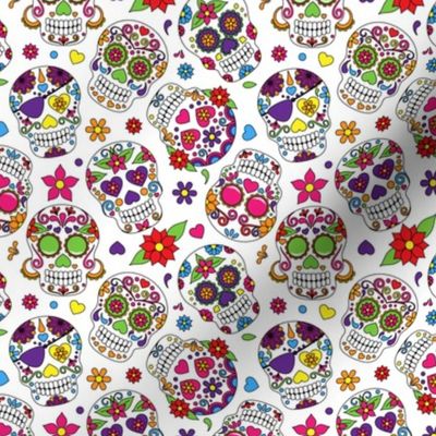 Halloween Sugar Skulls Day of the Dead