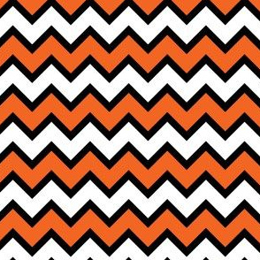 Halloween Chevron White, Black and Orange