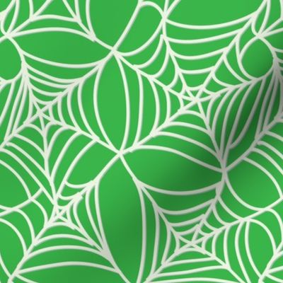  Halloween Spider Web on Green