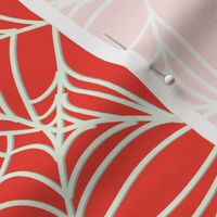 Halloween Spider Web on Red