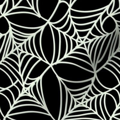 Halloween Spider Web on Black