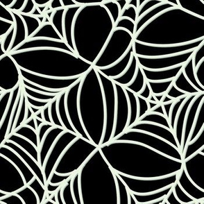 Halloween Spider Web on Black