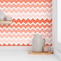 coral pink ombre chevron zigzag pattern