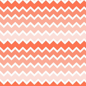 coral pink ombre chevron zigzag pattern