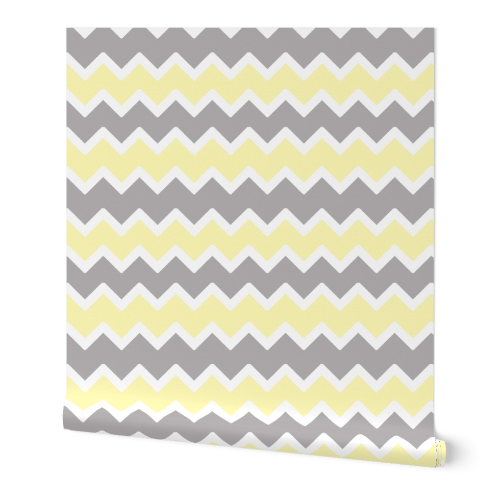 yellow grey gray chevron zigzag pattern