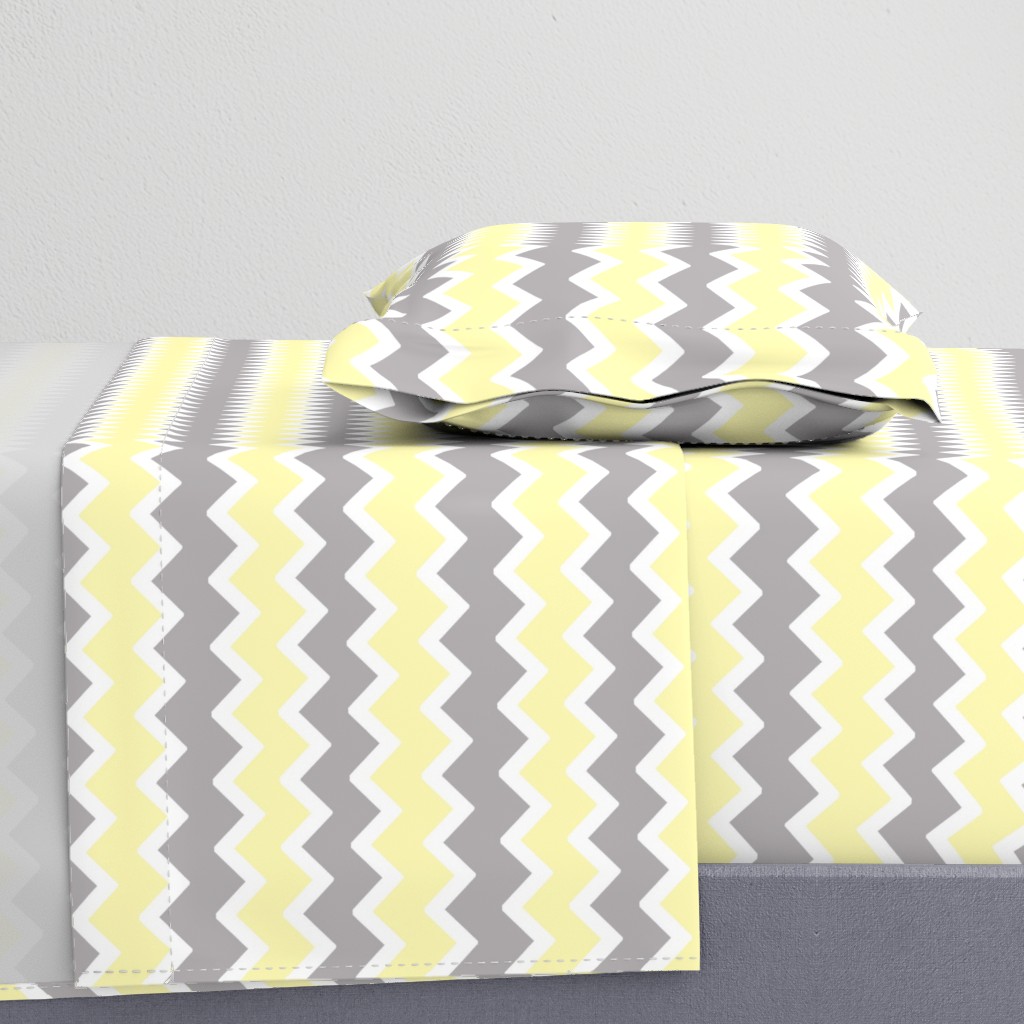 yellow grey gray chevron zigzag pattern