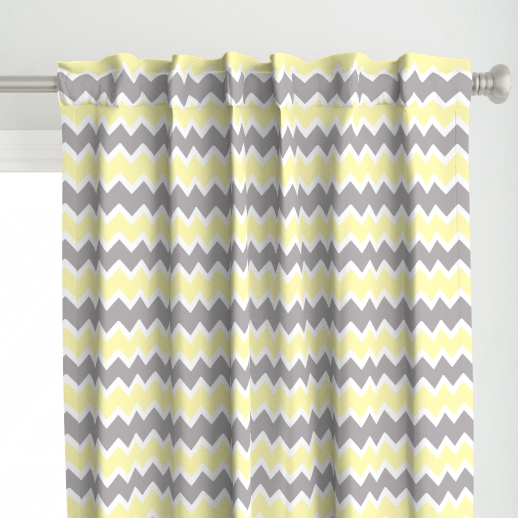 yellow grey gray chevron zigzag pattern