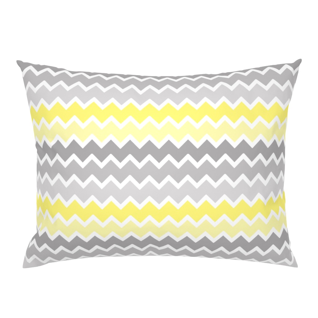 yellow grey gray ombre chevron zigzag pattern