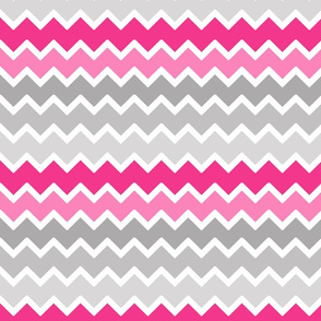 hot pink grey gray ombre chevron zigzag pattern