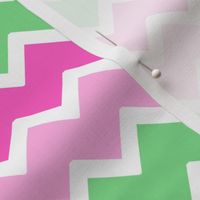 hot pink pastel mint green chevron zigzag pattern