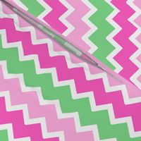 hot pink pastel mint green chevron zigzag pattern